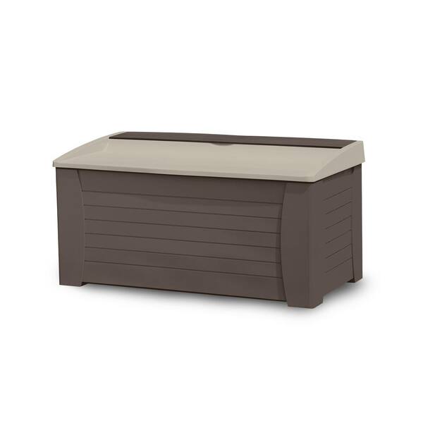 Suncast 127 Gal. Resin Deck Box with Seat DB120006PK The Home Depot