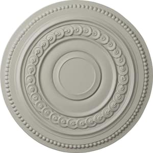 18 in. x 1-1/4 in. Oldham Urethane Ceiling Medallion (Fits Canopies upto 8-5/8 in.) Hand-Painted Pot of Cream