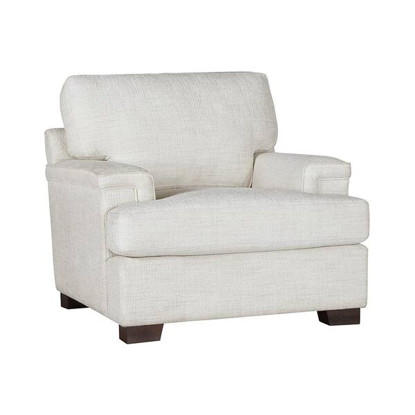 Lazzara Croydon Cream Chenille Arm Chair