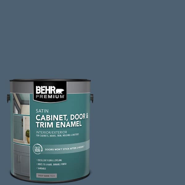 BEHR PREMIUM 1 gal. #PPU14-19 English Channel Satin Enamel Interior/Exterior Cabinet, Door & Trim Paint