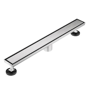 24 in. Stainless Steel Linear Shower Drain with Tile-In Pattern Surface