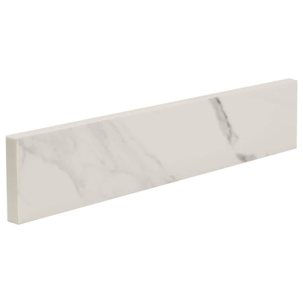 21 in. White and Gray Engineered Marble Vanity Sidesplash