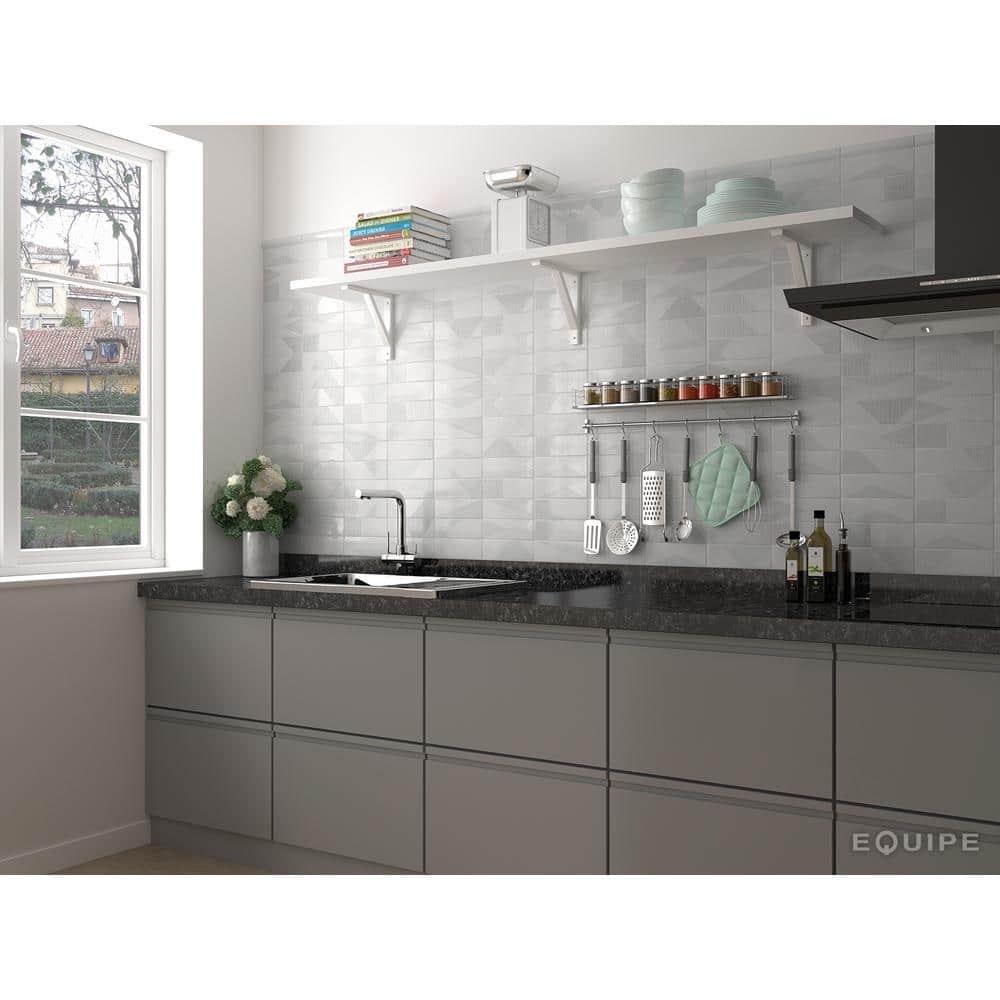 Archer White 2" x 8" Polished Ceramic Subway Wall Tile