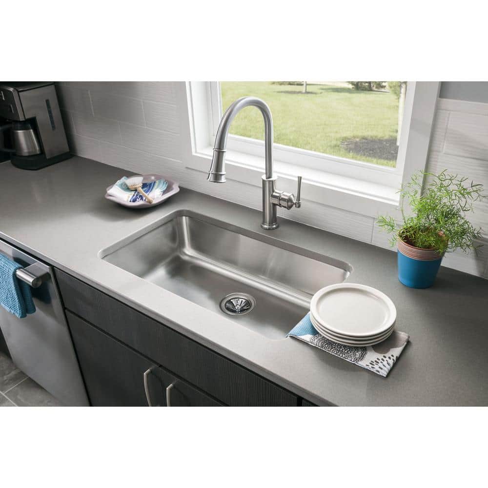 Lustertone 30.5" Stainless Steel Single Bowl Undermount Sink