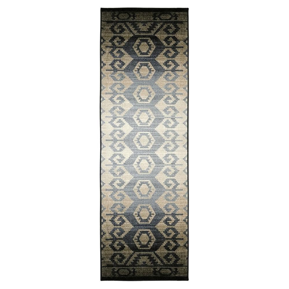 Impressions Adnea Southwestern Modern Washable Area Rug  Gray