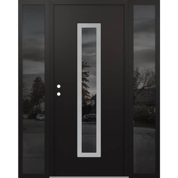 Tessari Doors A11 64 in. x 80 in. Silver P Right-Hand/Inswing Mirrored ...