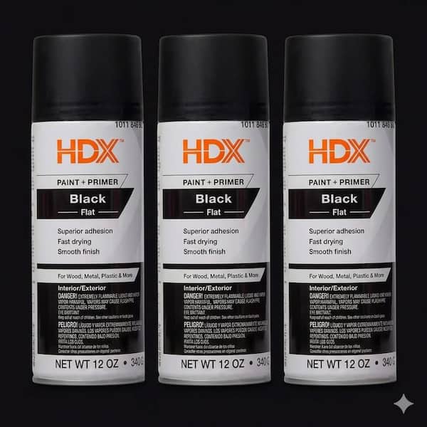 12 oz. Paint and Primer Flat Black Spray Paint