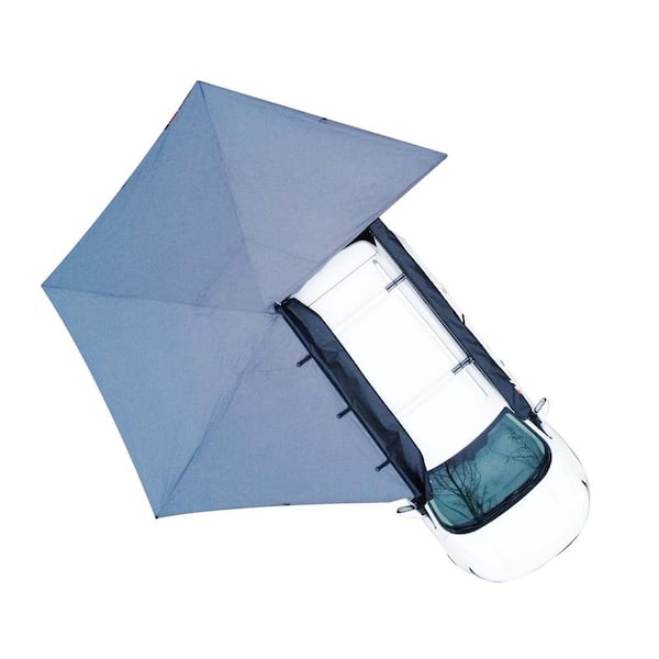 Tunearary 8.2 ft. x 6.6 ft. Dark Gray Freestanding Folding Outdoor 4WD Camping 270-Degree Car Canopy Tent