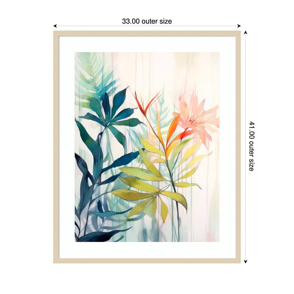 Pink and Yellow Floral Elegance I Framed Graphic Art Print