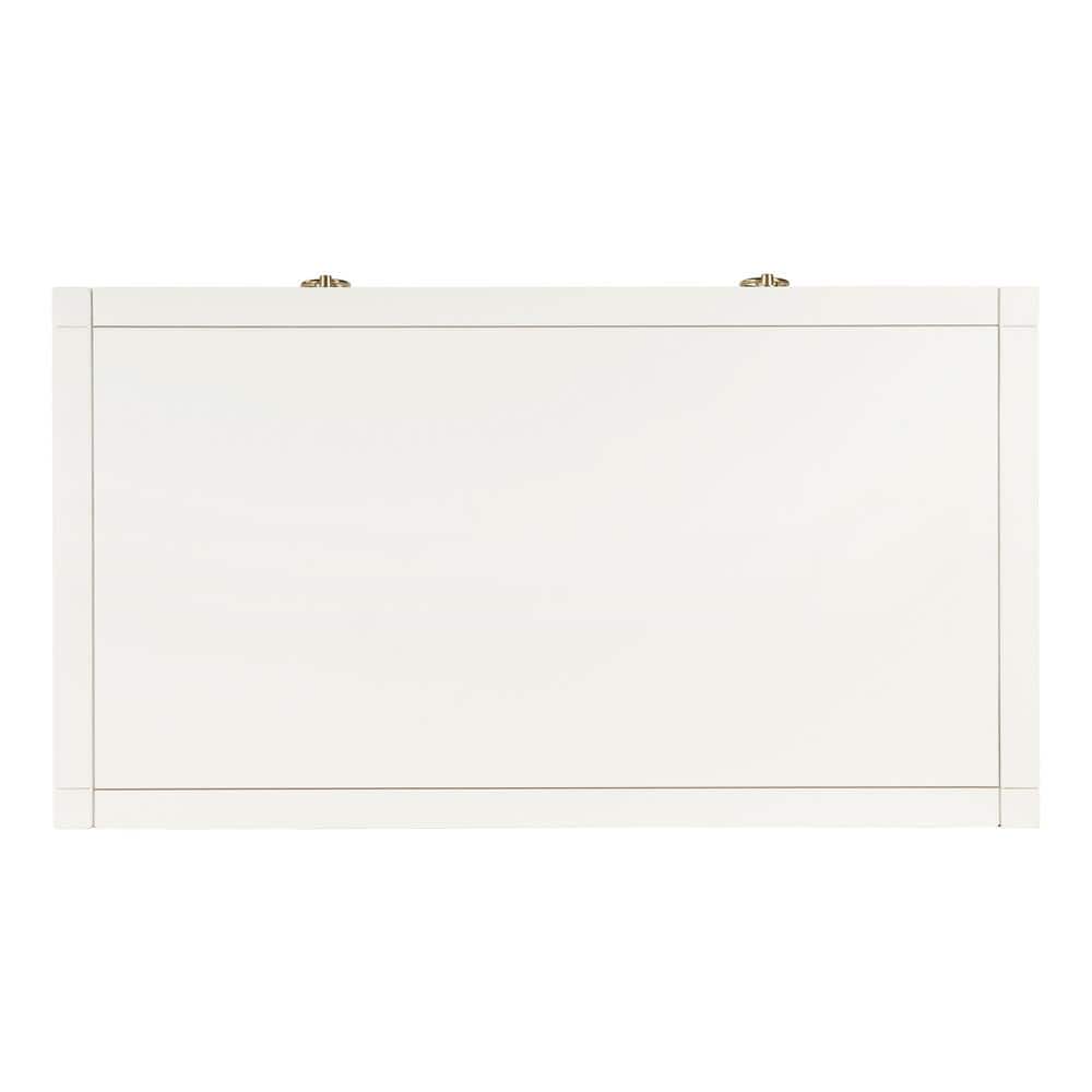 Elin Contemporary White Wood Writing Desk with Drawers