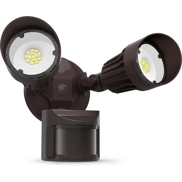 27.5 Watt Equivalent 3000 Lumen Brown Motion Sensing Dusk to Dawn LED Flood Light Outdoor IP65 Waterproof 1 Pack