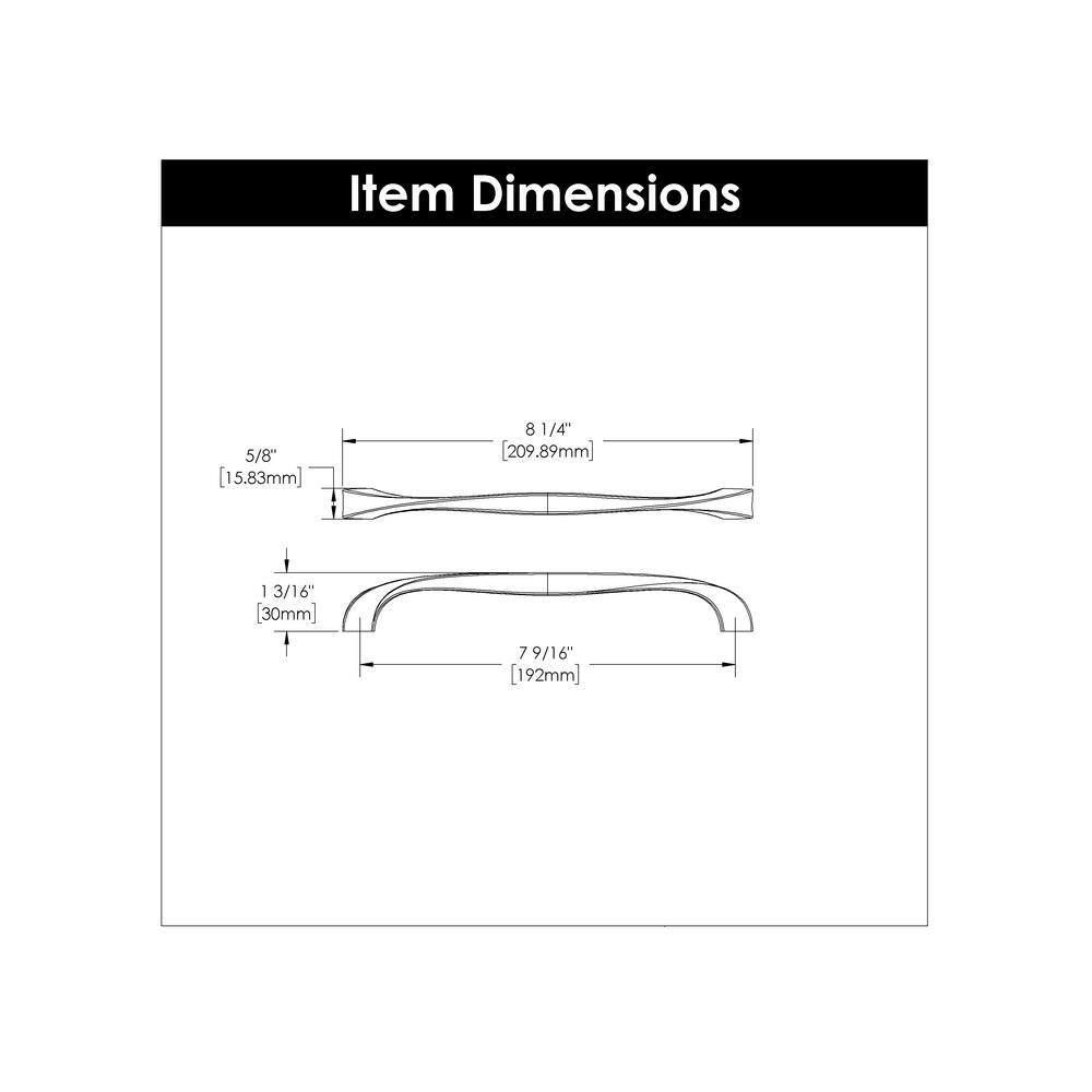 Black Iron Twist Kitchen Cabinet Bar Handles with Mounting Hardware