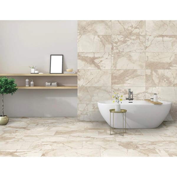 Florida Tile Invisible Beige 15 in. x 30 in. Matte Porcelain Floor