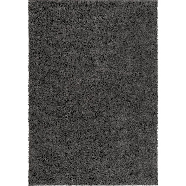 Unique Loom Davos Shag Peppercorn 10 ft. x 14 ft. Area Rug