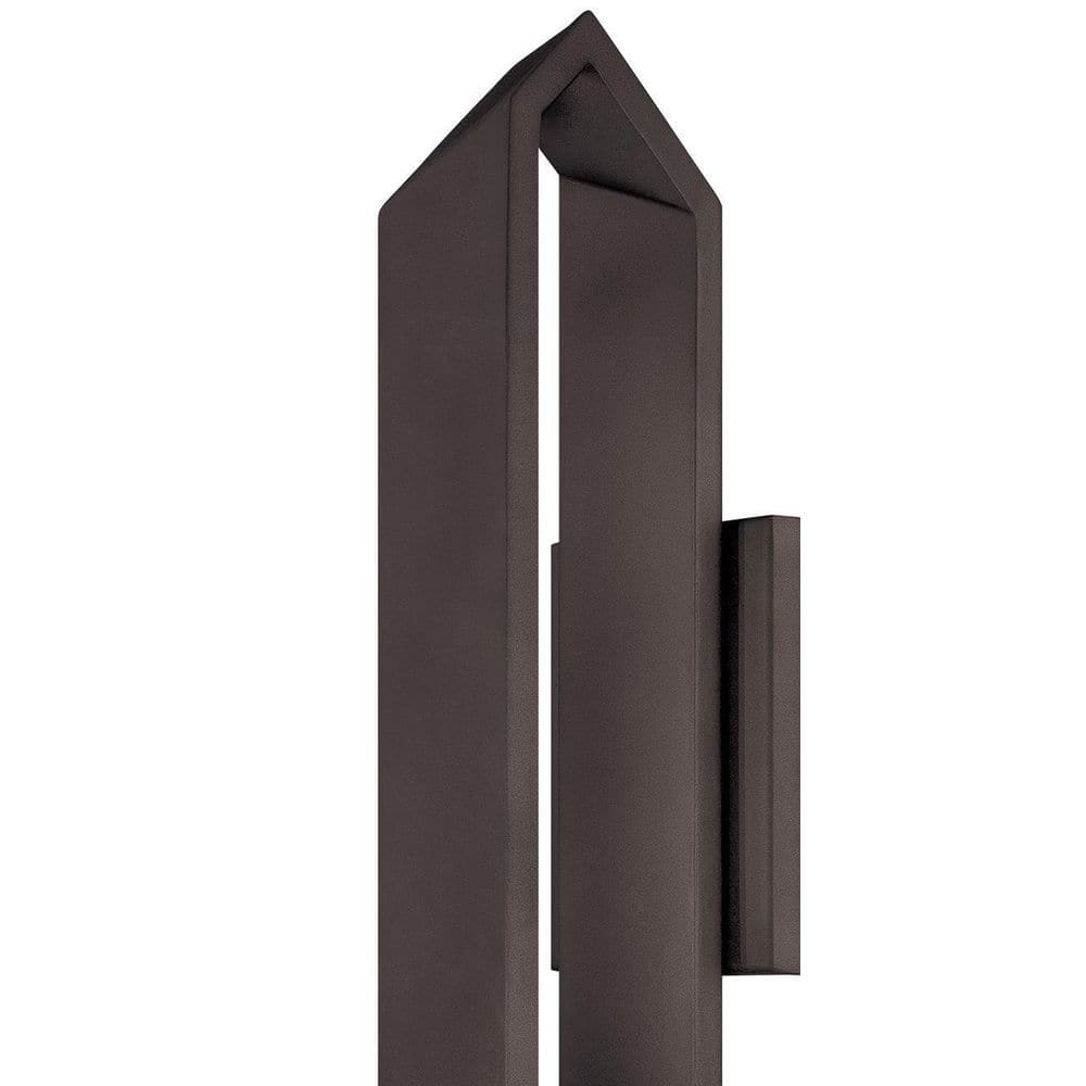 Coal Finish Dimmable LED Outdoor Wall Sconce in Black with Clear Glass