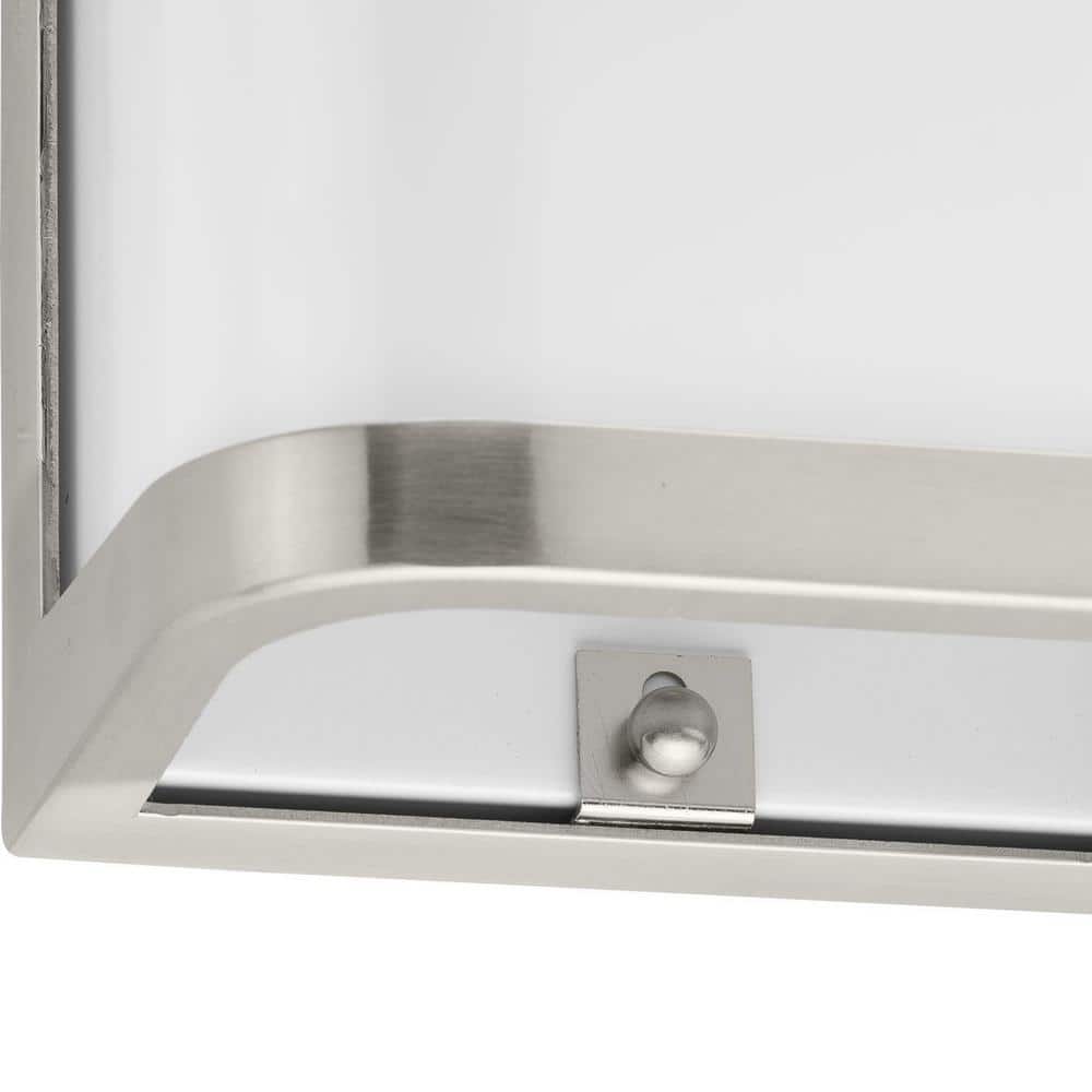 Valera 16" Brushed Nickel LED Wall Lantern with Acrylic Shade