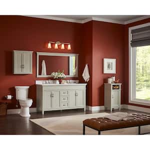 Ashburn 60 in. W x 31 in. H Rectangular Wood Framed Wall Bathroom Vanity Mirror in Grey