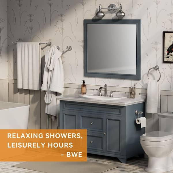 5-Piece Bath Hardware with Towel Bar, Towel Ring, Toilet Paper Holder, 2 Towel Hooks in Brushed Nickel