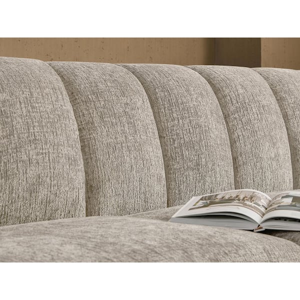 Lesly Modern 163 in. Wide Slope Arm Chenille Fabric L-Shaped