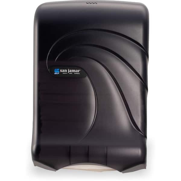 San Jamar Oceans Ultrafold Commercial Plastic Paper Towel Dispenser in Black