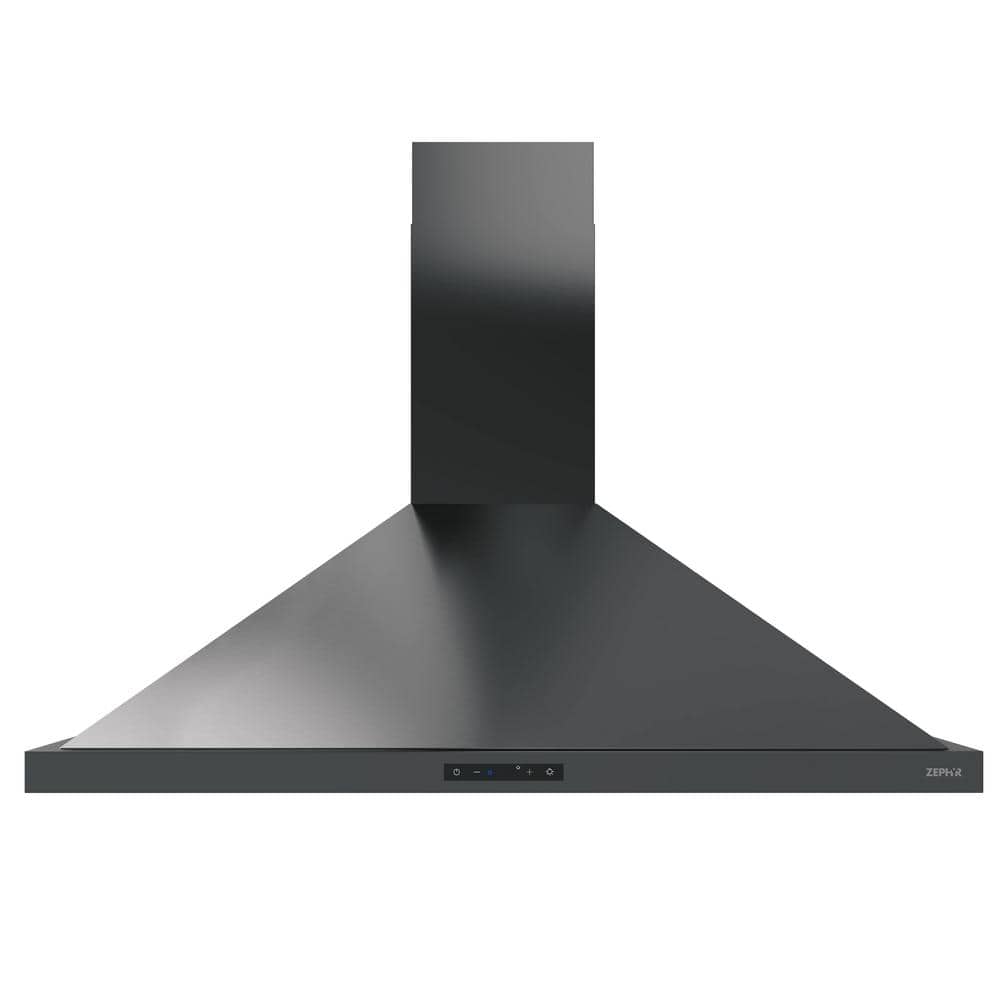 Ombra 36 in. 600 CFM Convertible Wall Mount Range Hood in Black Stainless Steel