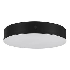 Luis 11 in. Matte Black Touch Control CCT Selectable LED Flush Mount