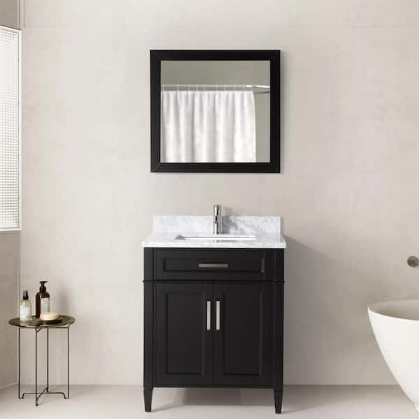 Vanity Art Ravenna 96 Double Gray Freestanding Vanity Set With White  Engineered Marble Top, 2 Ceramic Vessel Sinks, 2 Side Cabinets and 2 Mirrors