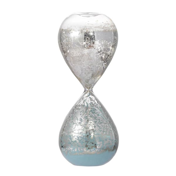 Unbranded Silver Hourglass Sand Glass Timer 30-Minute Jade Sand