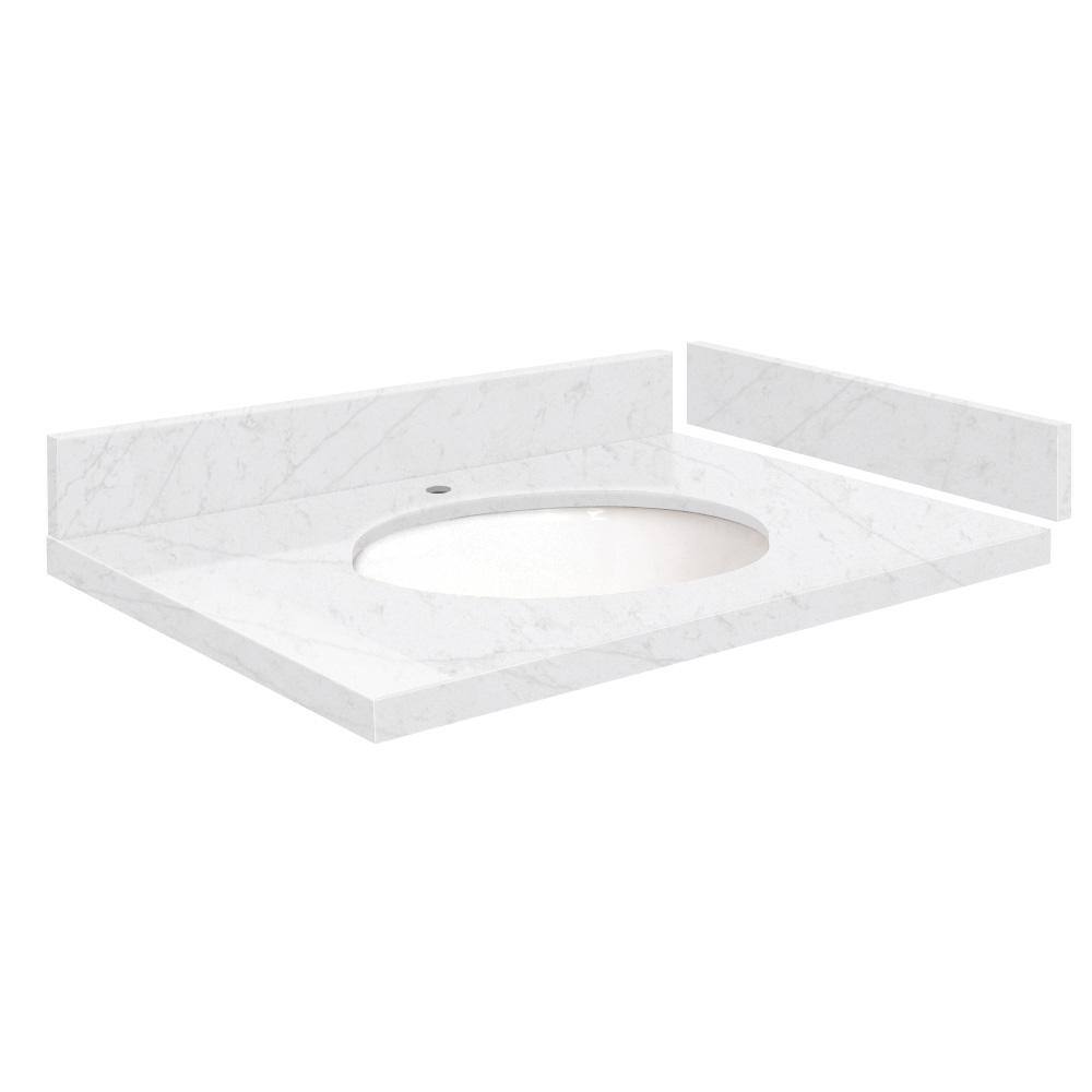Transolid Silestone 25 in. W x 22.25 in. D Quartz Vanity Top in