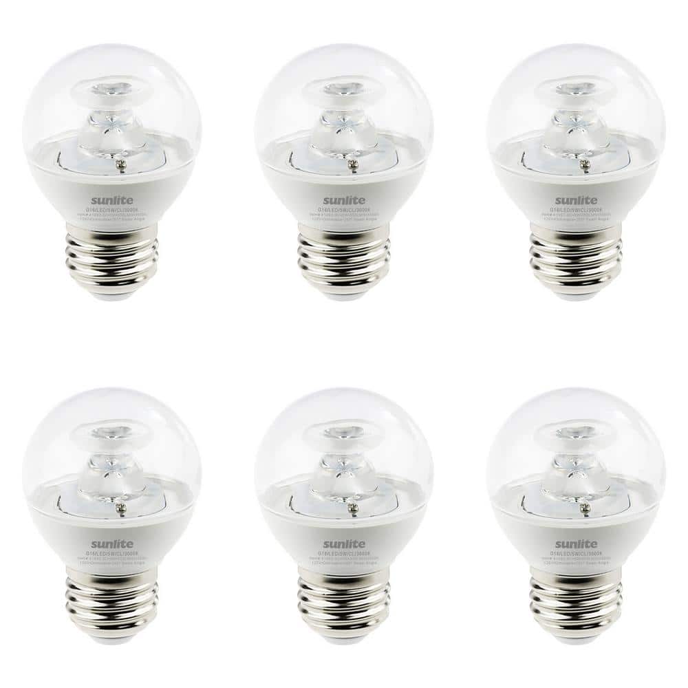 40-Watt Equivalent G16 Clear E26 Base LED Light Bulb 3000K (6-Pack) price history on PriceWatchPro