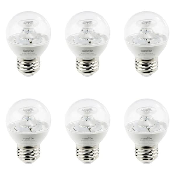 Sunlite 40-Watt Equivalent G16 Clear E26 Base LED Light Bulb 4000K (6-Pack)