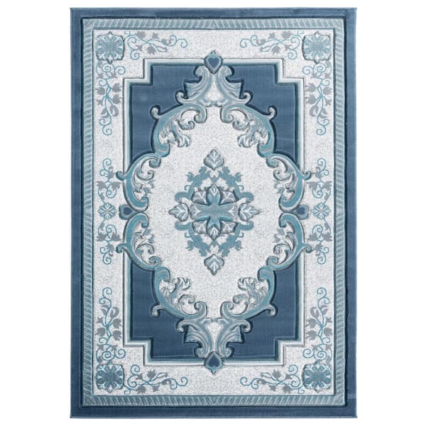 Bristol Fallon Aqua 7 ft. 10 in. x 10 ft. 6 in. Area Rug