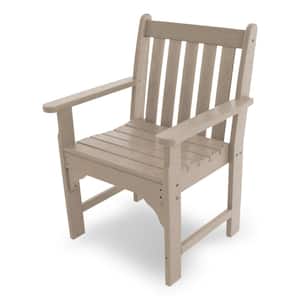 Vineyard Sand Plastic Outdoor Garden Arm Chair