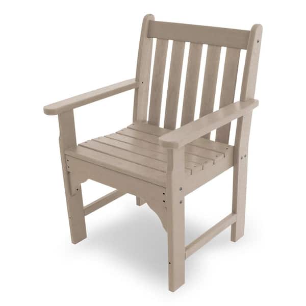 POLYWOOD Vineyard Sand Plastic Outdoor Garden Arm Chair