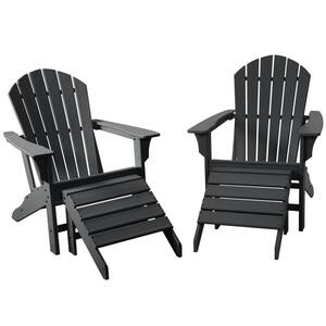 Classic Black Composite of Adirondack Chair with (Set of 2)