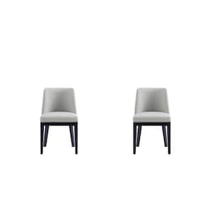 Gansevoort Stone Grey Faux Leather Dining Chair (Set of 2)
