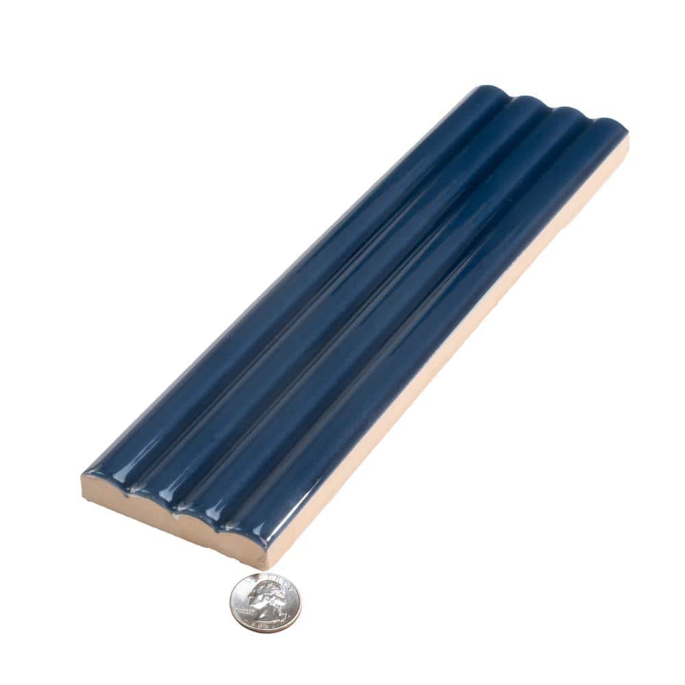 Arte Glossy Blue Ceramic Subway Tile 2" x 8"