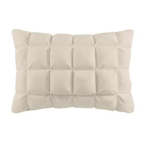 Beige 100% Polyester 36 in. x 20 in. Throw Pillow Cover Single Piece, Machine Washable, OEKO-TEX Certified (King Size)