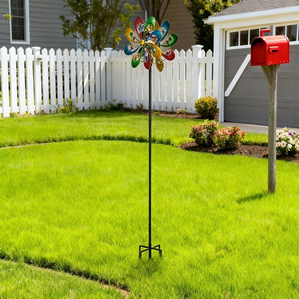 Wind Spinner with 360-Degree Rotation and Ground Stakes for Garden, Colorful price history on PriceWatchPro
