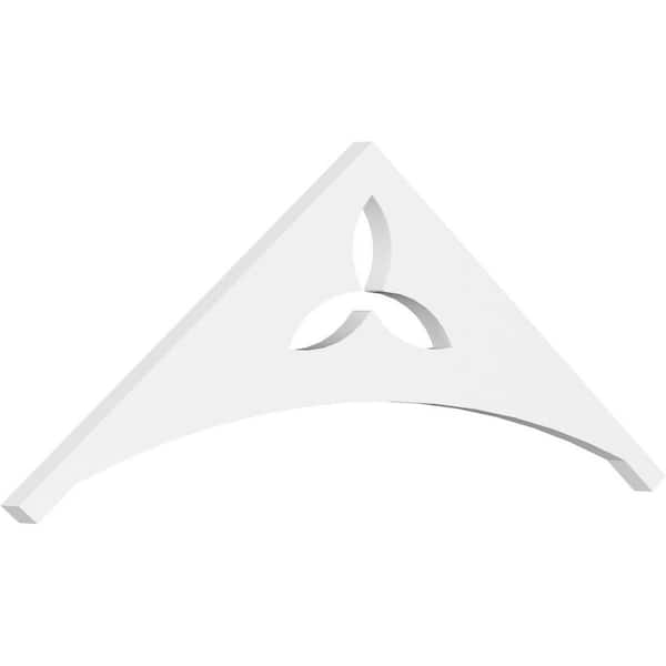 Ekena Millwork 1 in. x 36 in. x 13-1/2 in. (9/12) Pitch Naple Gable Pediment Architectural Grade PVC Moulding