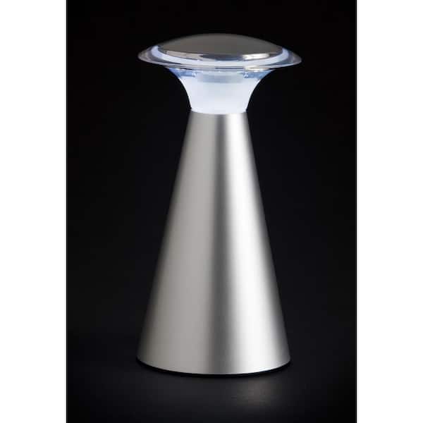Light It! Satin Nickel Lanterna Touch 12-LED Wireless Lamp - Metal