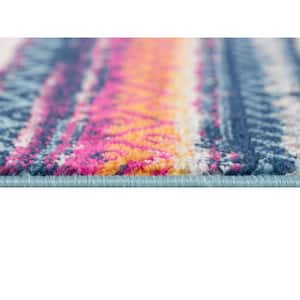Savannah Multicolor (2 ft. x 15 ft.) Abstract - 2 ft. 3 in. x 15 ft. Modern Abstract Runner Area Rug