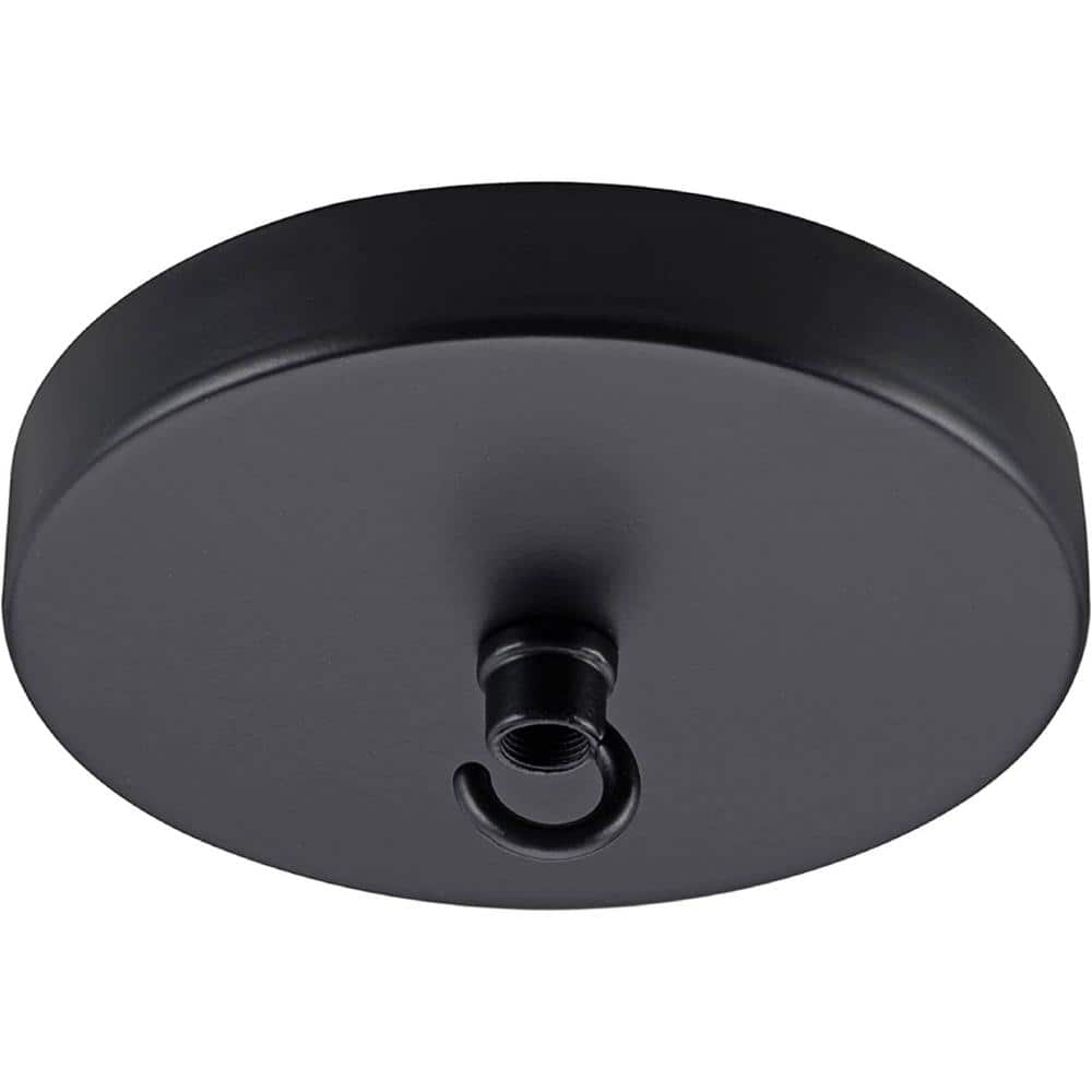 Matte Black Metal Chandelier Fixture Canopy Kit, 4.75" Diameter, 2 Pack