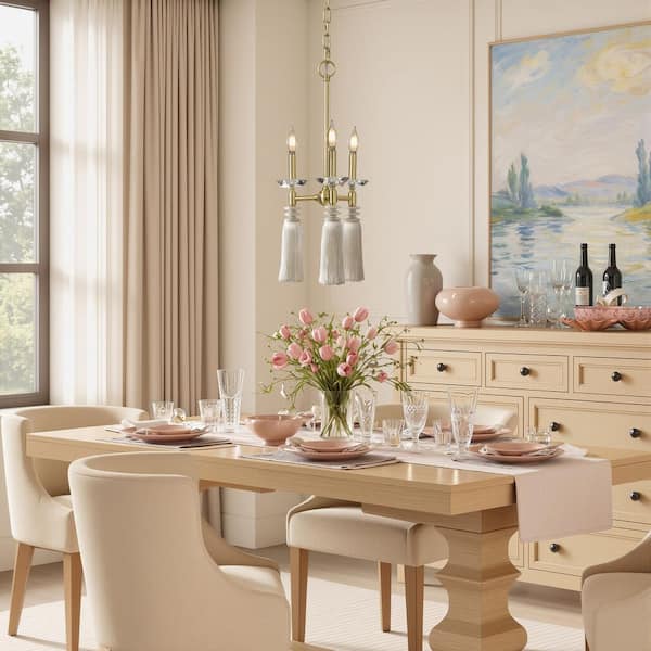 chandelier シェルフ StyleCraft Marquette 3-Light Polished Gold Candle Linear
