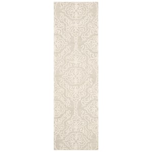Blossom Silver/Ivory 2 ft. x 8 ft. Floral Runner Rug