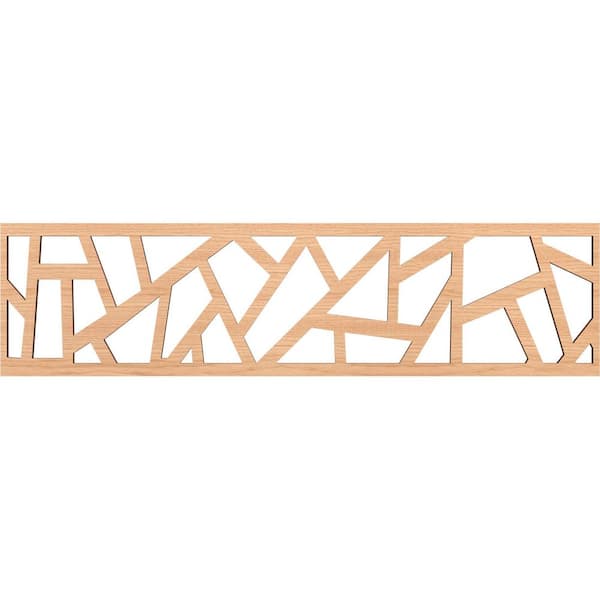 Ekena Millwork Harrisburg Fretwork 0.375 in. D x 47 in. W x 12 in. L Hickory Wood Panel Moulding