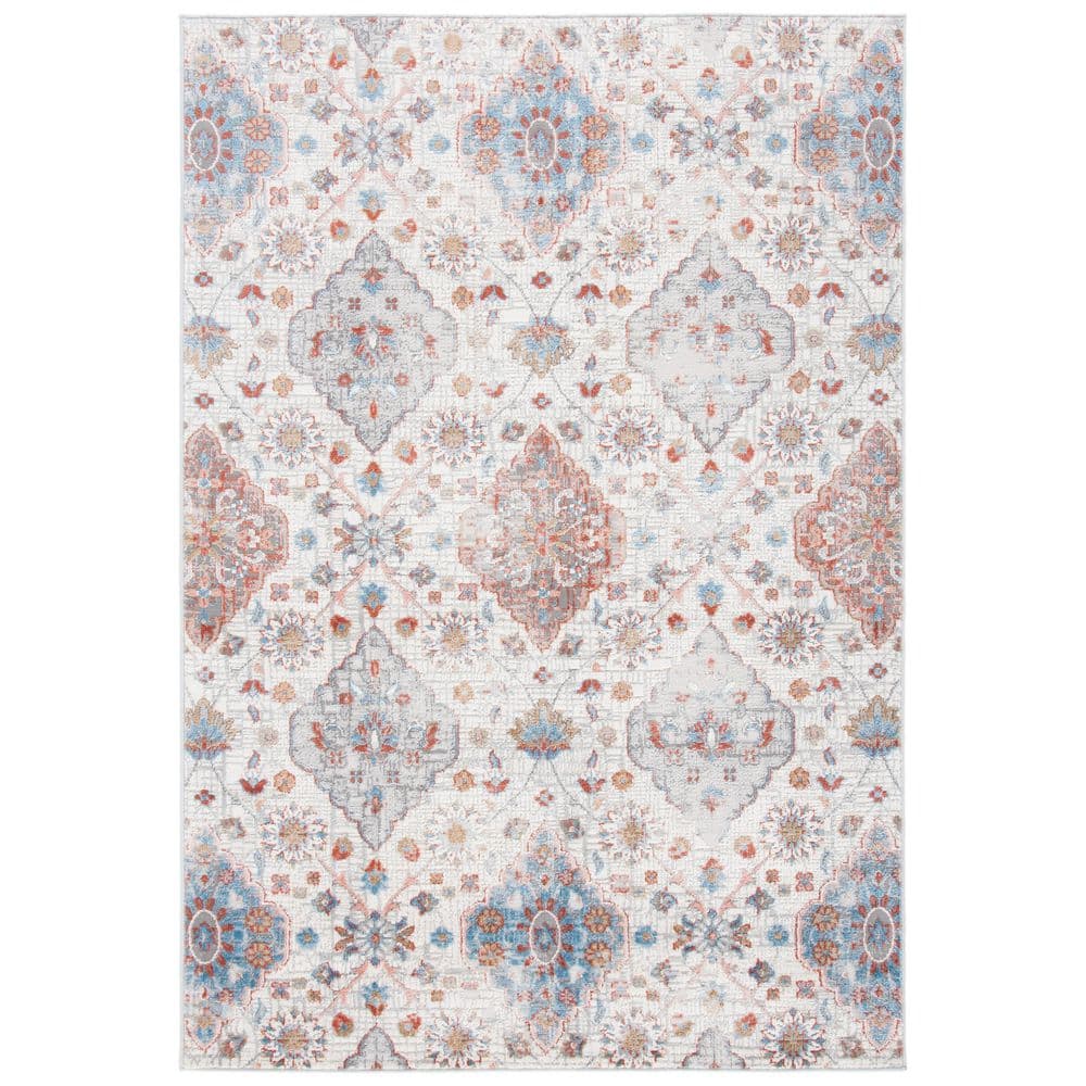 Shivan 5 ft. x 7 ft. Ivory/Rust Diamond Distressed Area Rug price history on PriceWatchPro