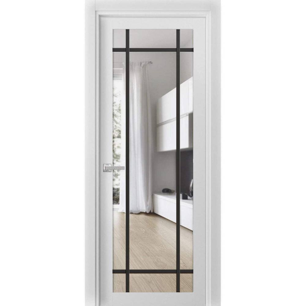 36 in. x 80 in. 1 Panel White Finished MDF Sliding Door with Hardware price history on PriceWatchPro