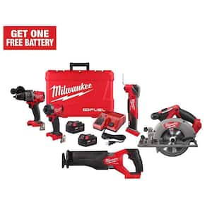 M18 FUEL 18-Volt Lithium Ion Brushless Cordless Combo Kit 4-Tool with Brushless Multi Tool