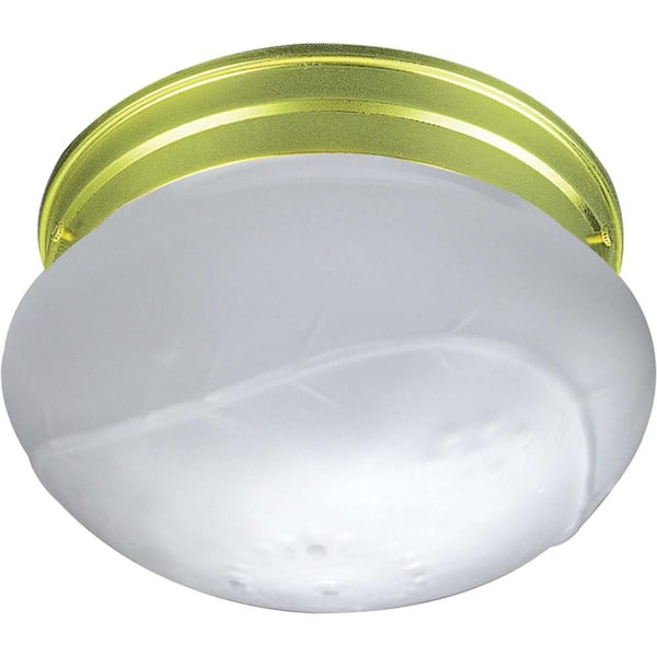Volume Lighting 2-Light Polished Brass Flush Mount